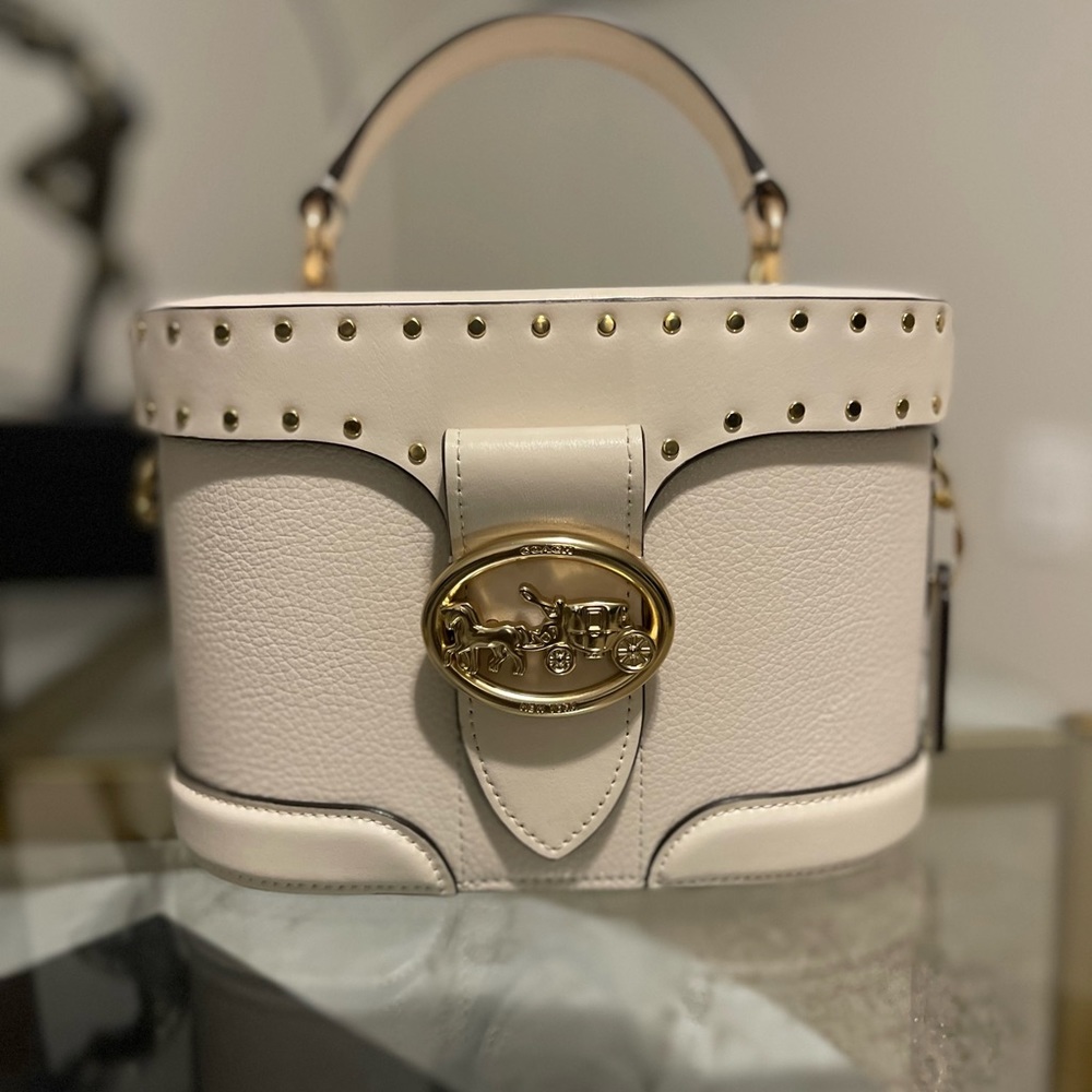 Beige/Cream Crossbody Coach Handbag